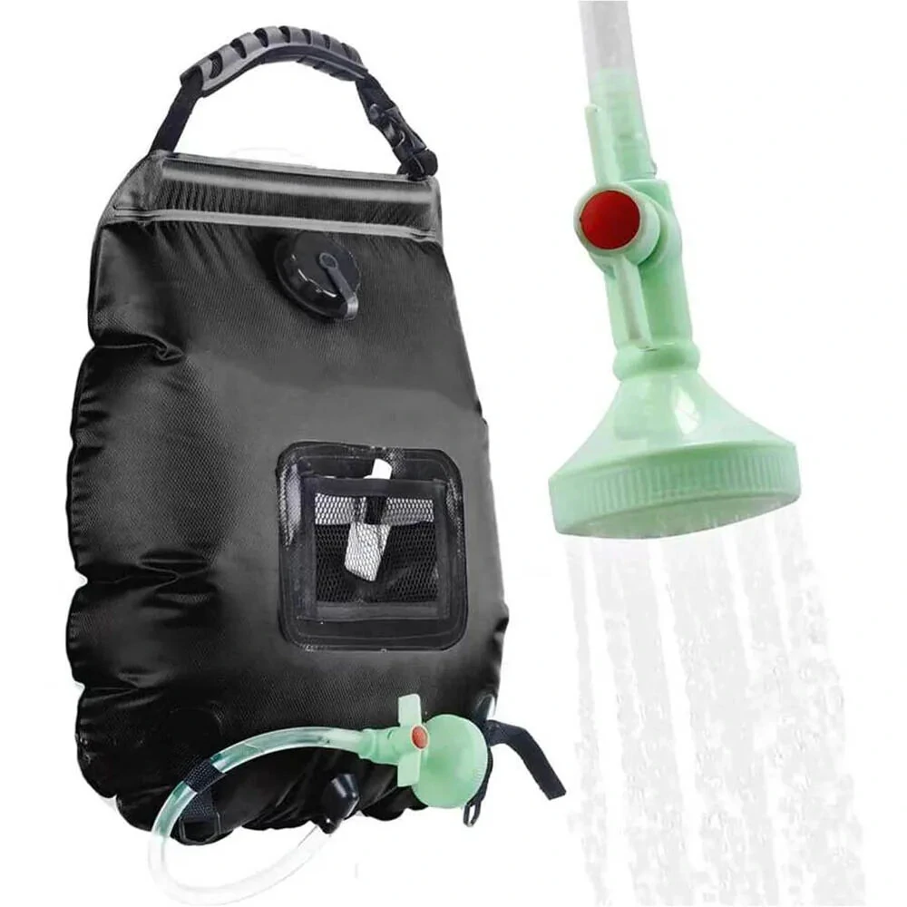 (image for) 20L Large Capacity Water Bags Outdoor Camping Shower Bag Solar Power Heating Portable Folding Hiking Climbing Bath Equipment