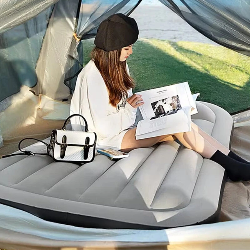 (image for) IPRee Air Cushion Inflatable Mattress Camping Air Cushion Bed With Built-In Pillow Foldable Storage Suitable For Home, Camping, SUV, Truck Tent